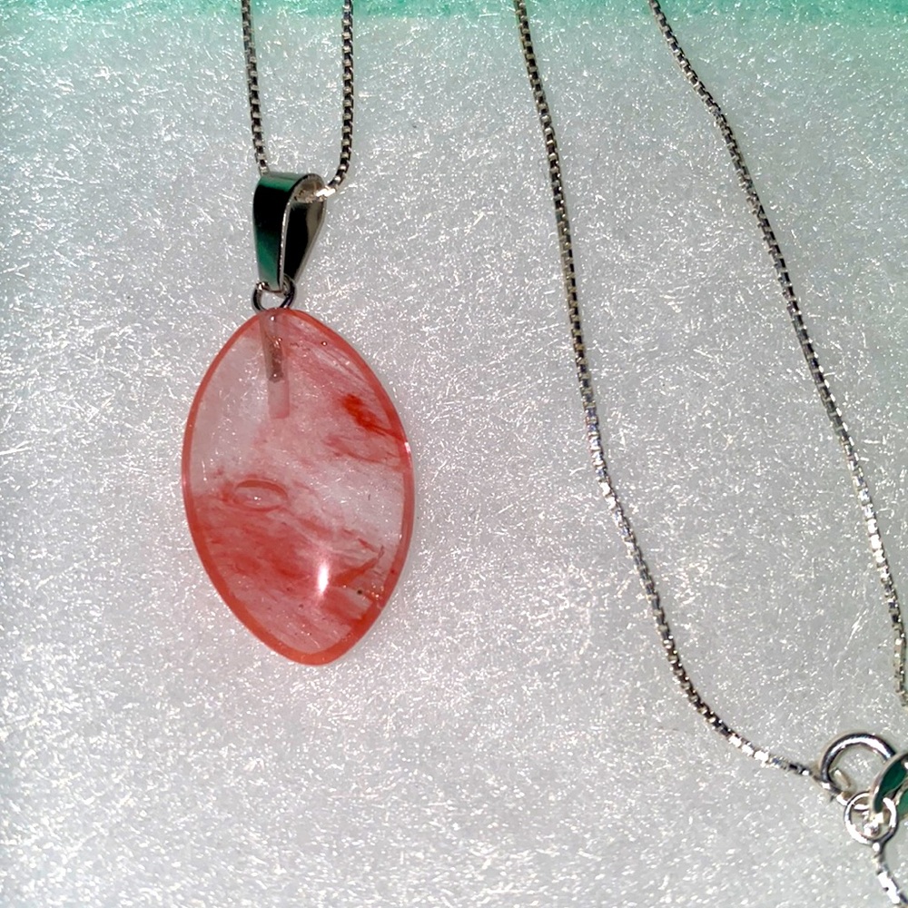 Giu Giu Pink Tourmaline Sterling Silver 16” Necklace